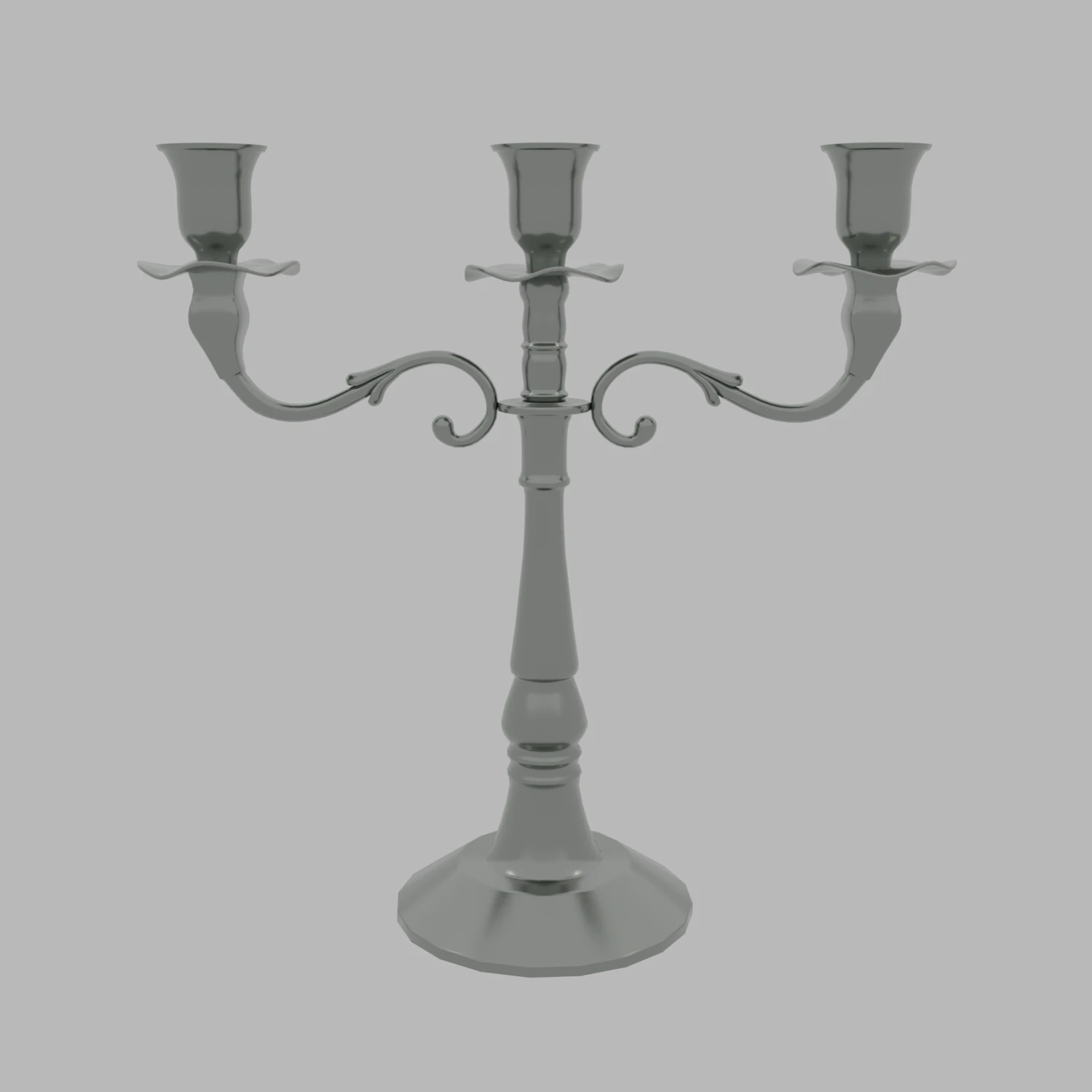 Candlestick Holder 3D Model .c4d .max .obj .3ds .fbx .stl .blend