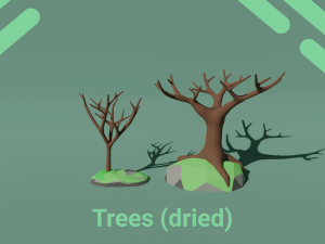 Low Poly Trees pack Blender 3D Model