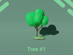 Low Poly Trees pack Blender 3D Model