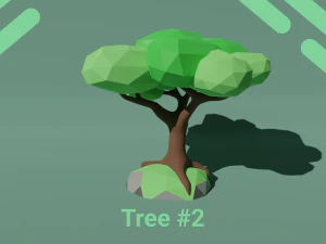 Low Poly Trees pack Blender 3D Model
