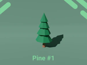 Low Poly Trees pack Blender 3D Model