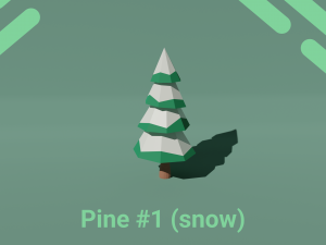 Low Poly Trees pack Blender 3D Model