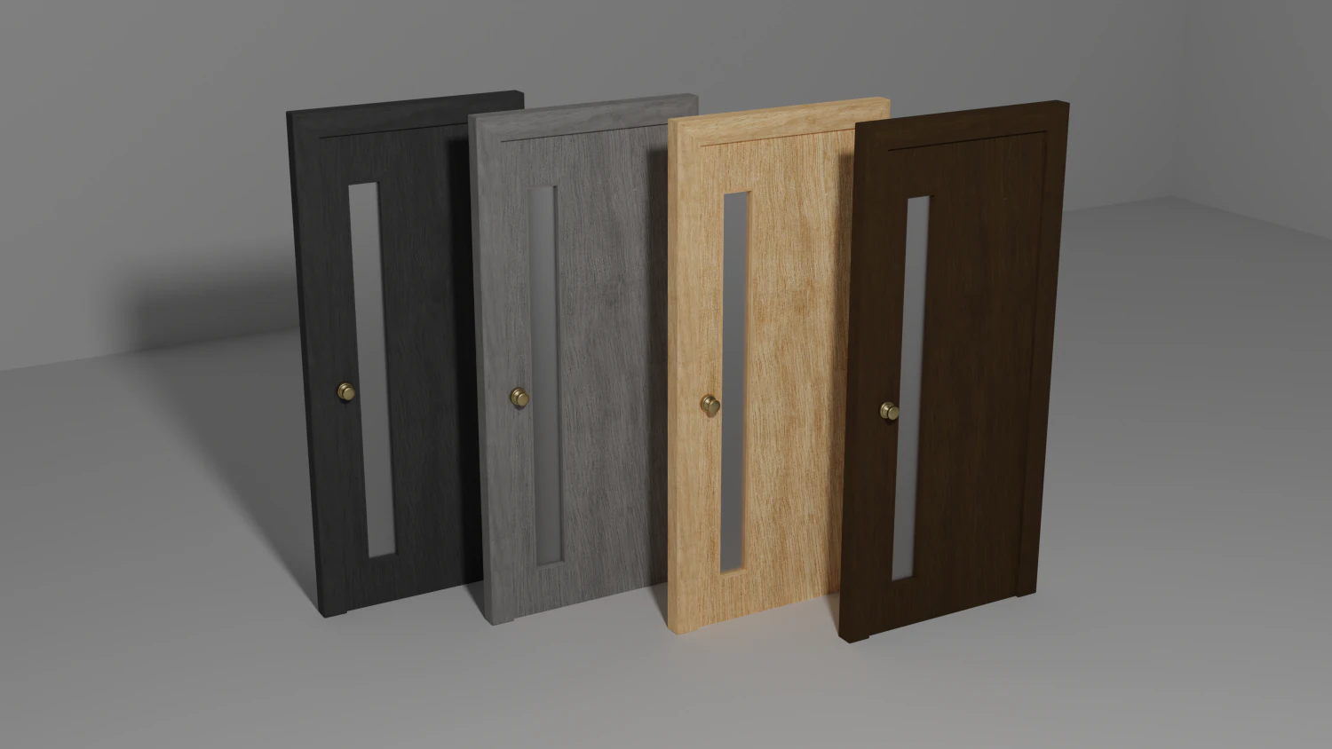 Modern doors 3D Model .c4d .max .obj .3ds .fbx .stl .blend 