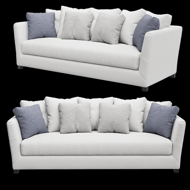 Sofa Vogue 2 3D Modell .c4d .max .obj .3ds .fbx .stl .blend
