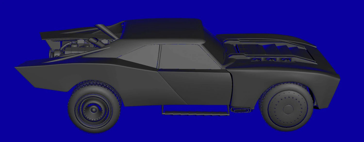 Batmobile 2022 stl 3D Model .c4d .max .obj .3ds .fbx .stl .blend 