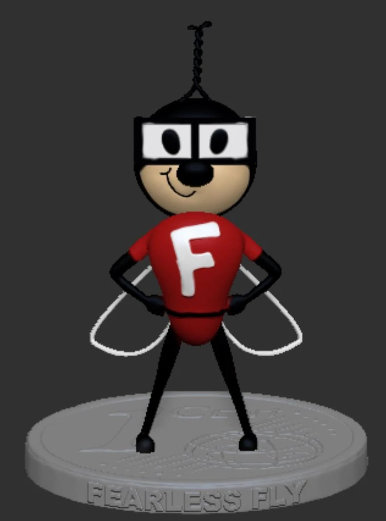 FEARLESS FLY stl 3D Print Model .c4d .max .obj .3ds .fbx .stl .blend