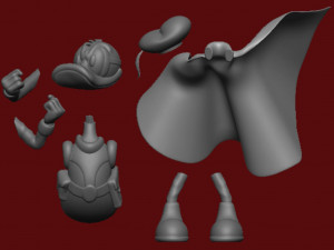 Donald Duck Paperinik SuperPato Model Cetak 3D