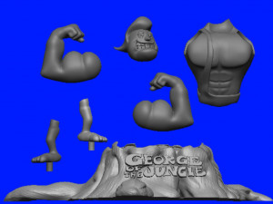George of the Jungle classic 1967 Modèles 3D en vedette