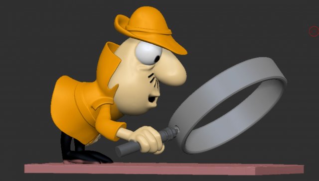 Inspector Clouseau 3D Print Model .c4d .max .obj .3ds .fbx .stl .blend 