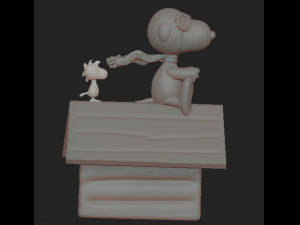 Snoopy aviator and woodstock 3D Принт Модель