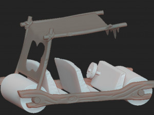 Flintstones car 3D प्रिंट मॉडल