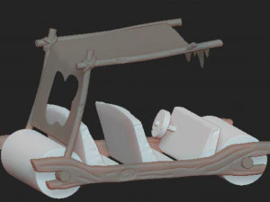 フリントストーンの車 3Dプリントモデル