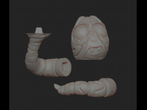 Maggot Corpse Bride 3D-printmodel