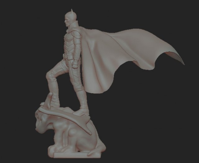 The Batman Robert Pattinson 3D Baskı Modeli .c4d .max .obj .3ds .fbx .stl .blend 