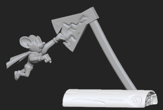 Mighty Mouse 3D-Druckmodell .c4d .max .obj .3ds .fbx .stl .blend 