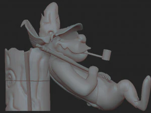 Paw Rugg Si Beruang Dusun Model Cetak 3D