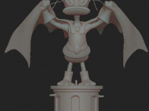 Red Bat Fethry Duck 3D Model