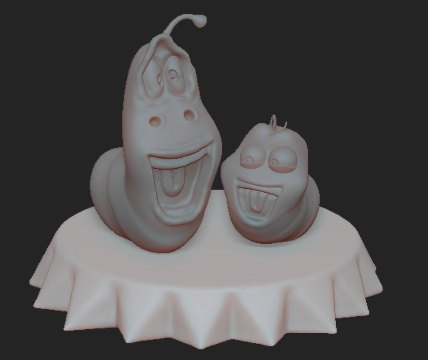 Larva Red and Larva Yellow 3D Model .c4d .max .obj .3ds .fbx .stl .blend 
