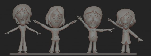 The Beatles help 3D Model .c4d .max .obj .3ds .fbx .stl .blend 