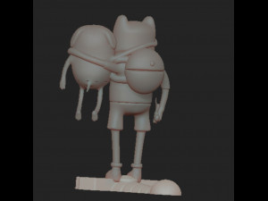Adventure Time Finn and Jake 3D Baskı Modeli