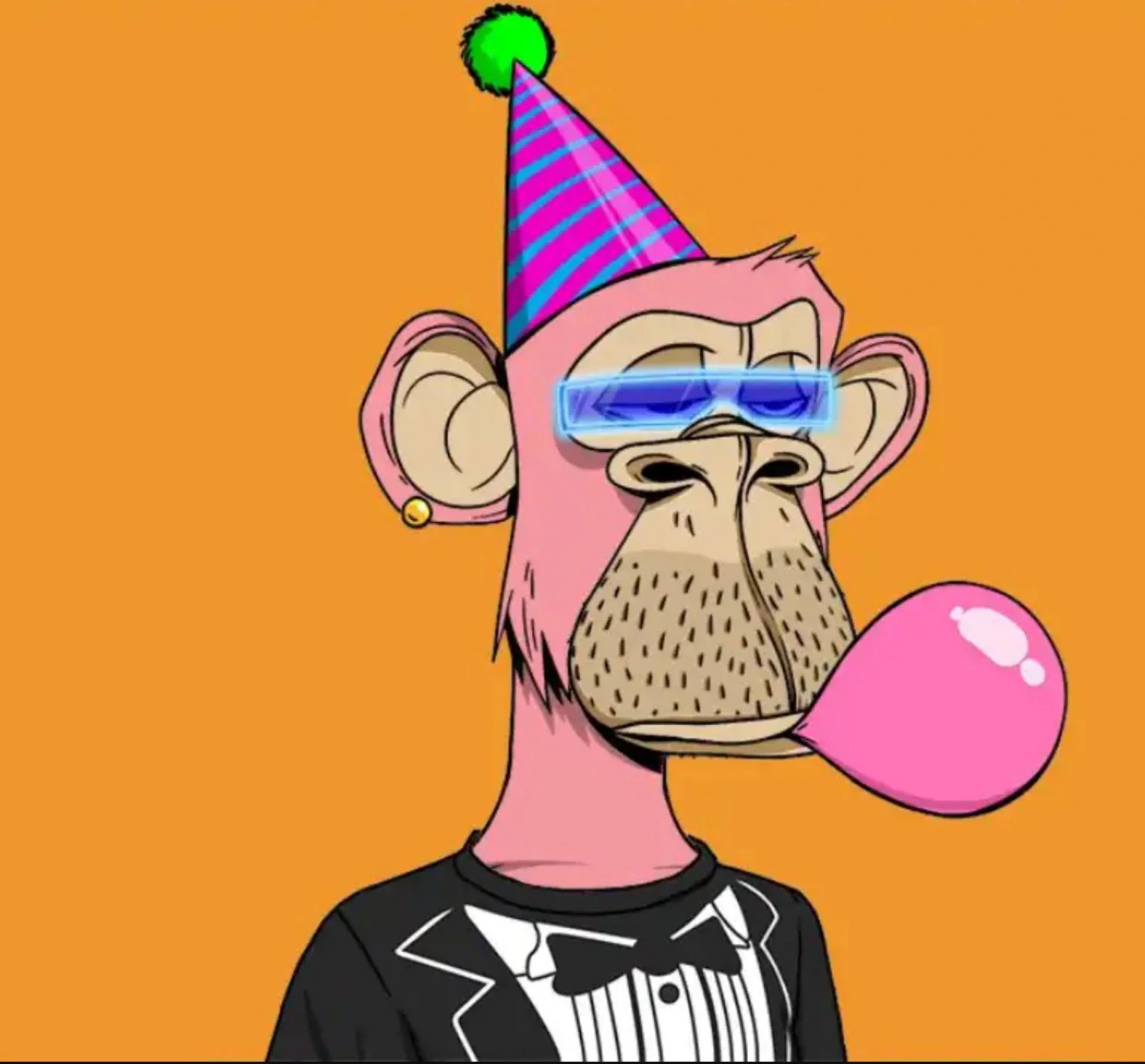 Neymars NFT monkey 3D Print Model .c4d .max .obj .3ds .fbx .stl .blend 