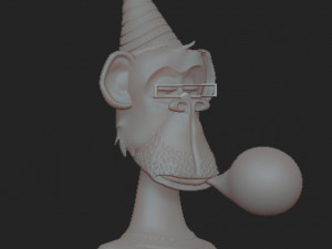 Neymars NFT monkey Model Cetak 3D