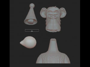 Neymars NFT monkey 3D Print Model