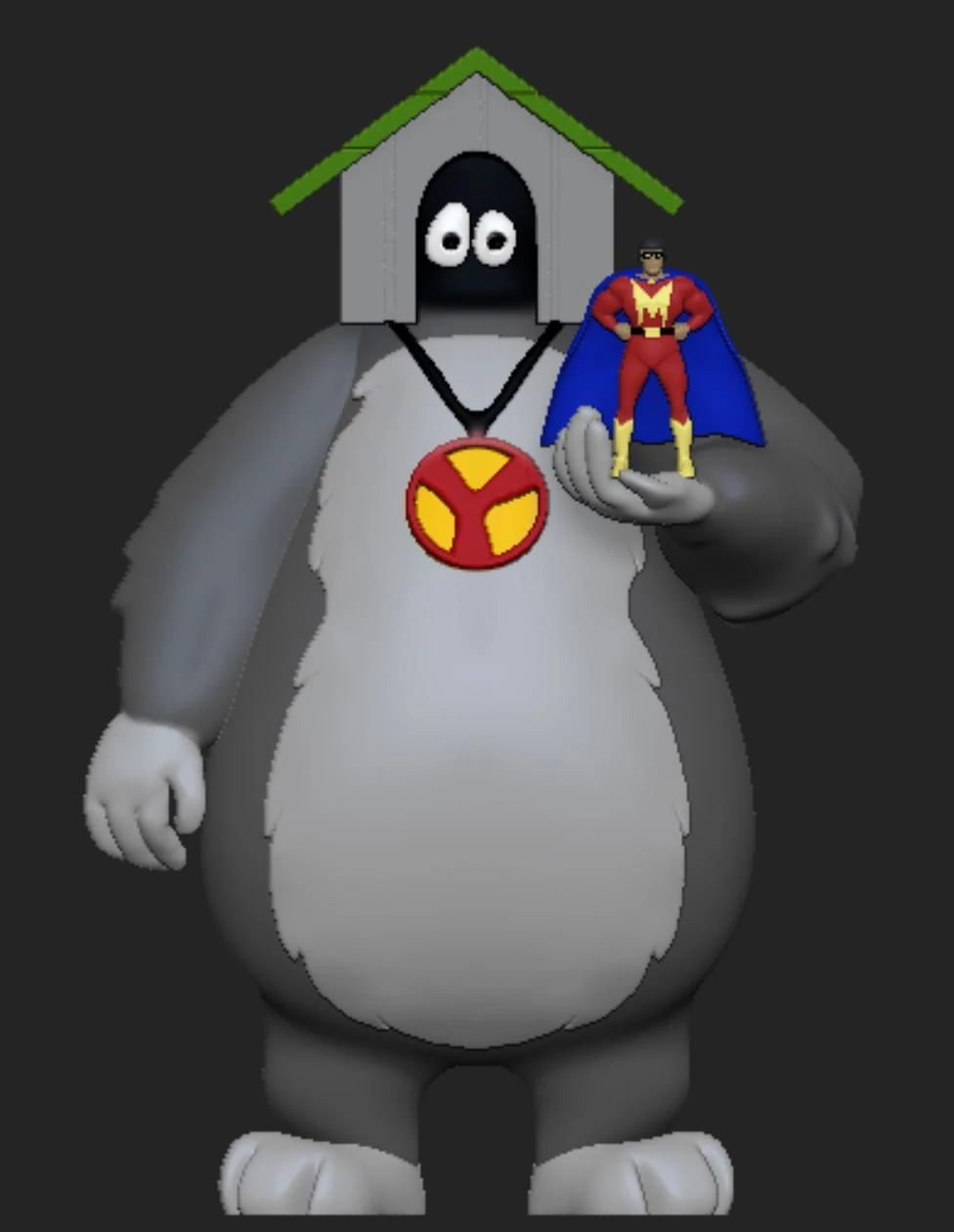 Mighty Man Yukk 3D Print Model .c4d .max .obj .3ds .fbx .stl .blend 