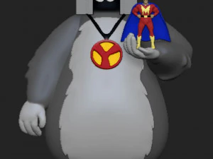 强大的男人尤克 3D 打印模型