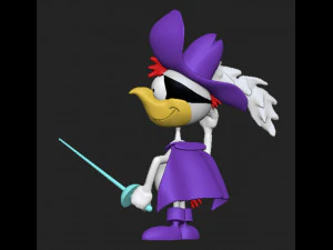 Super Chicken and Fred 3D Print Model