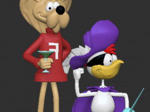 Super Chicken and Fred 3D-Druckmodell