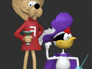 Super Chicken and Fred 3D Print Model