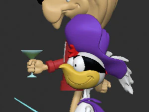 Super Chicken and Fred 3D Print Model
