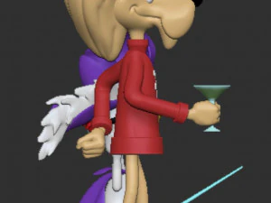 Super Chicken and Fred 3D Print Model