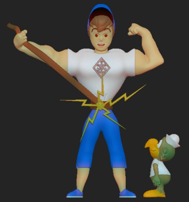 Sinbad Jr 3D 프린트 모델 .c4d .max .obj .3ds .fbx .stl .blend 