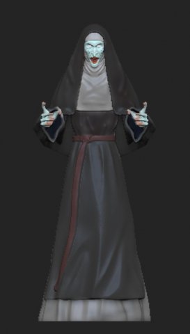 The Nun A freira 3D Print Model .c4d .max .obj .3ds .fbx .stl .blend 