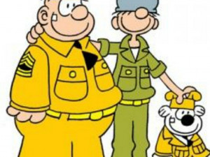 Beetle Bailey Sergeant Snorkel and Otto 3D Принт Модель