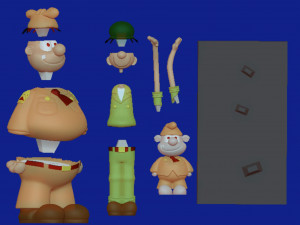 Beetle Bailey Sergeant Snorkel and Otto 3D Принт Модель