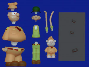 Beetle Bailey Sergeant Snorkel and Otto 3D Print Model