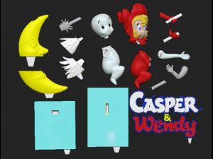Casper and Wendy 3D Print Model