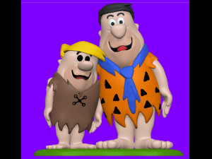 Fred and Barney The Flintstones 3D Print Model