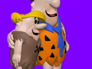 Fred and Barney The Flintstones Modèles 3D en vedette