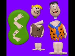 Fred and Barney The Flintstones Modèles 3D en vedette