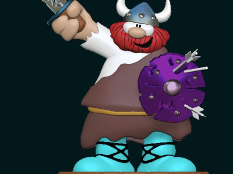 Hagar the Horrible 3D Принт Модель