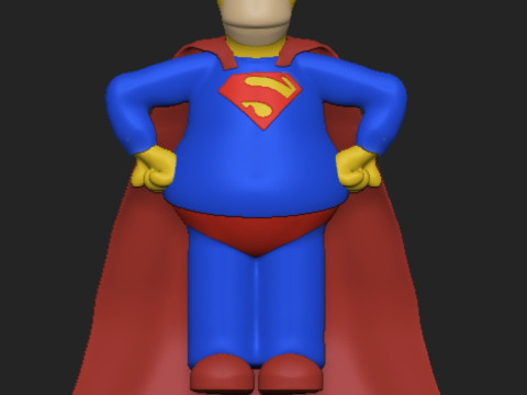 Homer Simpson Superman 3D 프린트 모델