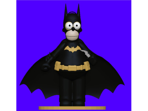 Homer Simpson Batman 3D 프린트 모델