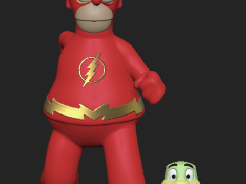 Homer Simpson the Flash 3D Print Model