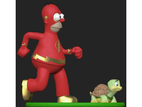 Homer Simpson the Flash 3D Print Model