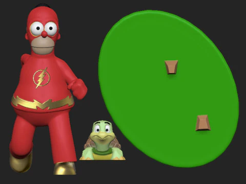 Homer Simpson the Flash 3D Print Model