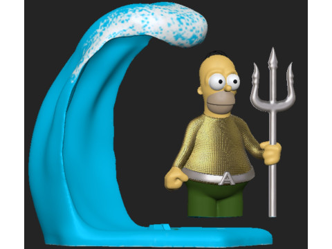 Homer Simpson Aquaman 3D Print Model